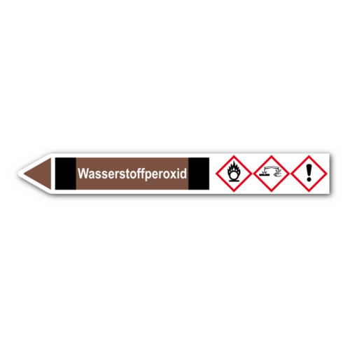 Rohrleitungskennzeichnung „Wasserstoffperoxid“