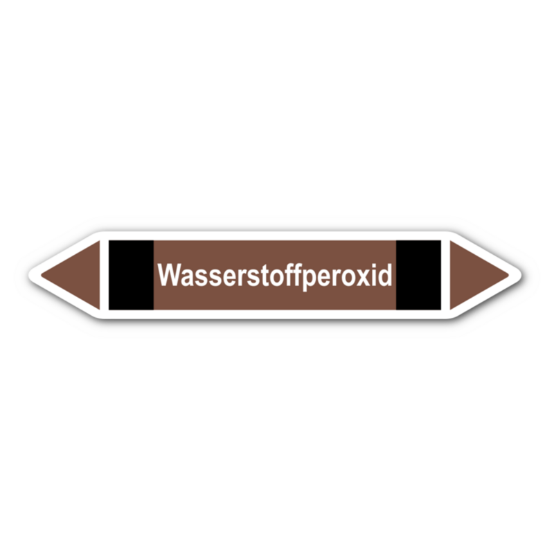 Rohrleitungskennzeichnung „Wasserstoffperoxid“, ohne Piktogramme