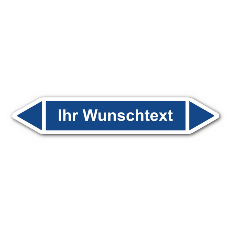 Rohrleitungskennzeichnung „Wunschtext“