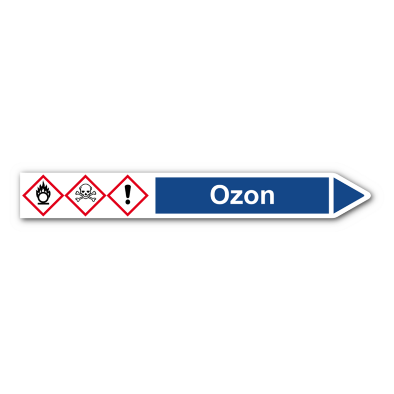 Rohrleitungskennzeichnung „Ozon“