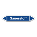 Rohrleitungskennzeichnung „Sauerstoff“, ohne Piktogramme