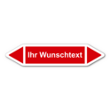 Rohrleitungskennzeichnung „Wunschtext“