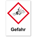 GHS Etikett „Explodierende Bombe“ GHS01