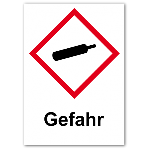 GHS Etikett „Gasflasche“ GHS04