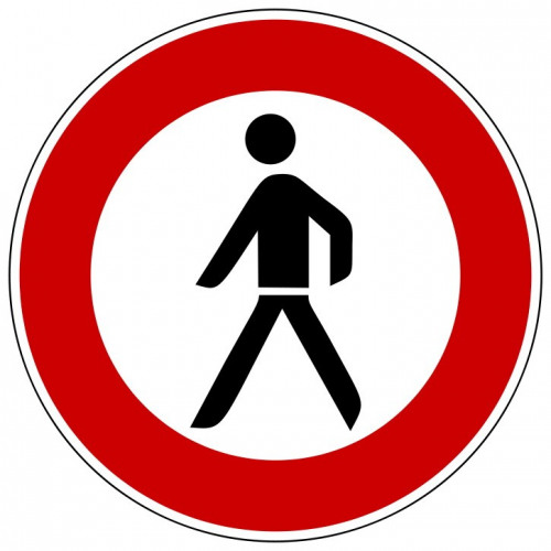 Verbot für Fußgänger - StVO-259