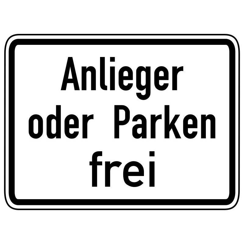 Anlieger oder Parken frei - StVO-1020-31