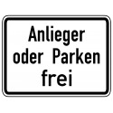 Anlieger oder Parken frei - StVO-1020-31