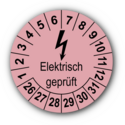 Elektrisch geprüft, rosa