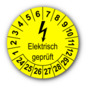 Elektrisch geprüft, gelb