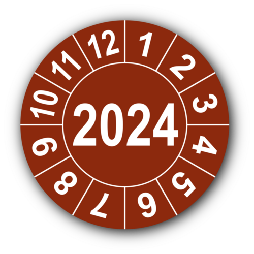 Jahresprüfplakette mit vierstelliger Jahreszahl, 2023