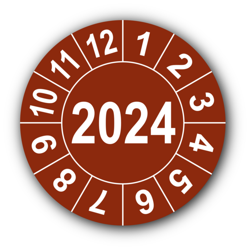 Jahresprüfplakette mit vierstelliger Jahreszahl, 2020