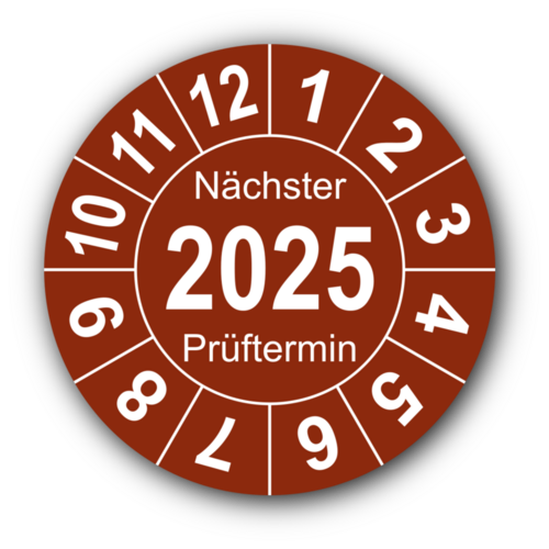 Jahresprüfplakette „Nächster Prüftermin“, 2021