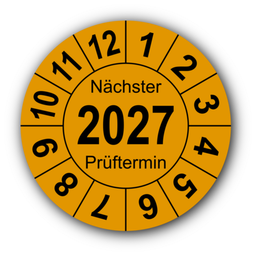 Jahresprüfplakette „Nächster Prüftermin“, 2025