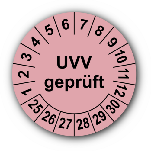 UVV geprüft, rosa
