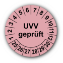 UVV geprüft, rosa