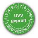 UVV geprüft, grün