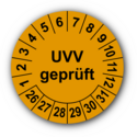UVV geprüft, orange