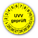 UVV geprüft, gelb