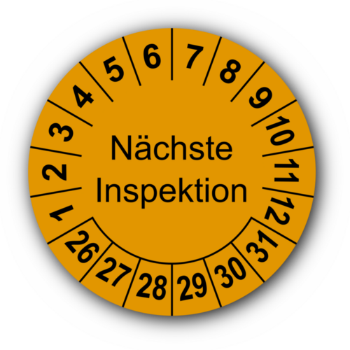 Nächste Inspektion, orange