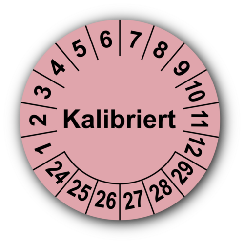 Kalibriert, rosa