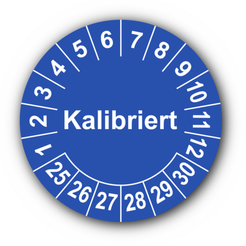 Kalibriert, blau
