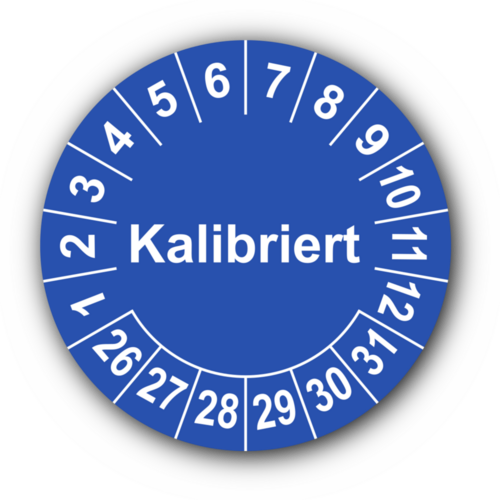 Kalibriert, blau