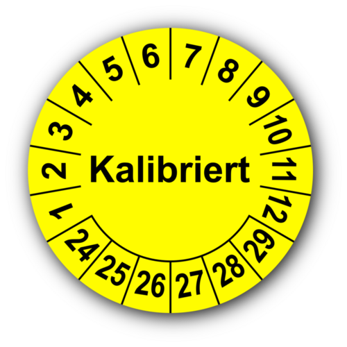Kalibriert, gelb