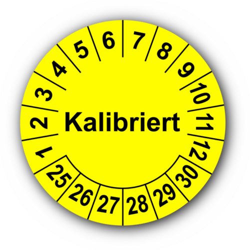 Kalibriert, gelb