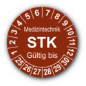 Medizintechnik STK Gültig bis, braun