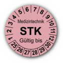 Medizintechnik STK Gültig bis, rosa
