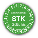 Medizintechnik STK Gültig bis, grün