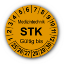 Medizintechnik STK Gültig bis, orange