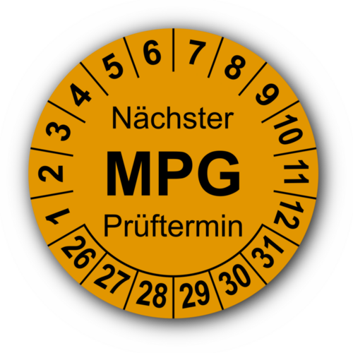 Nächster MPG Prüftermin, orange