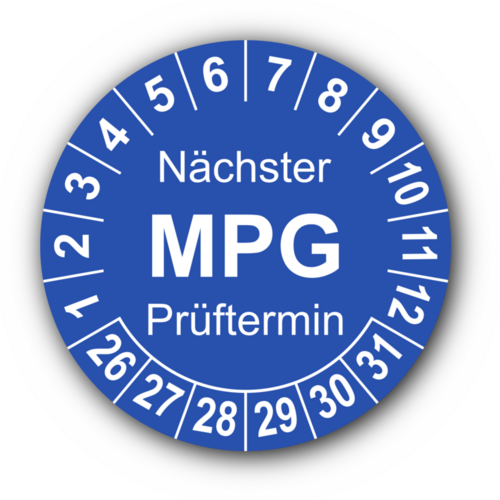 Nächster MPG Prüftermin, blau