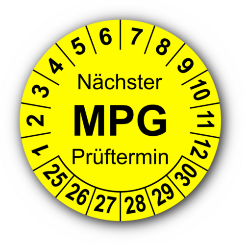 Nächster MPG Prüftermin, gelb
