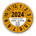 Jahresprüfplakette mit vierstelliger Jahreszahl, 2020, mit Wunschtext
