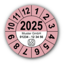 Jahresprüfplakette mit vierstelliger Jahreszahl, 2021, mit Wunschtext