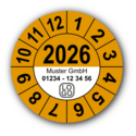 Jahresprüfplakette mit vierstelliger Jahreszahl, 2022, mit Wunschtext