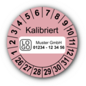 Kalibriert, rosa, mit Wunschtext