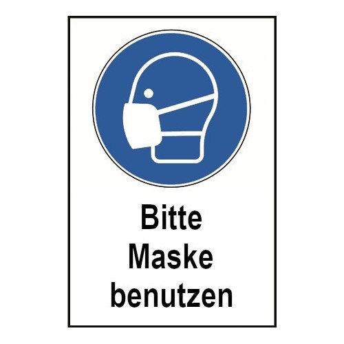Kombischild „Bitte Maske benutzen“, praxisbewährt