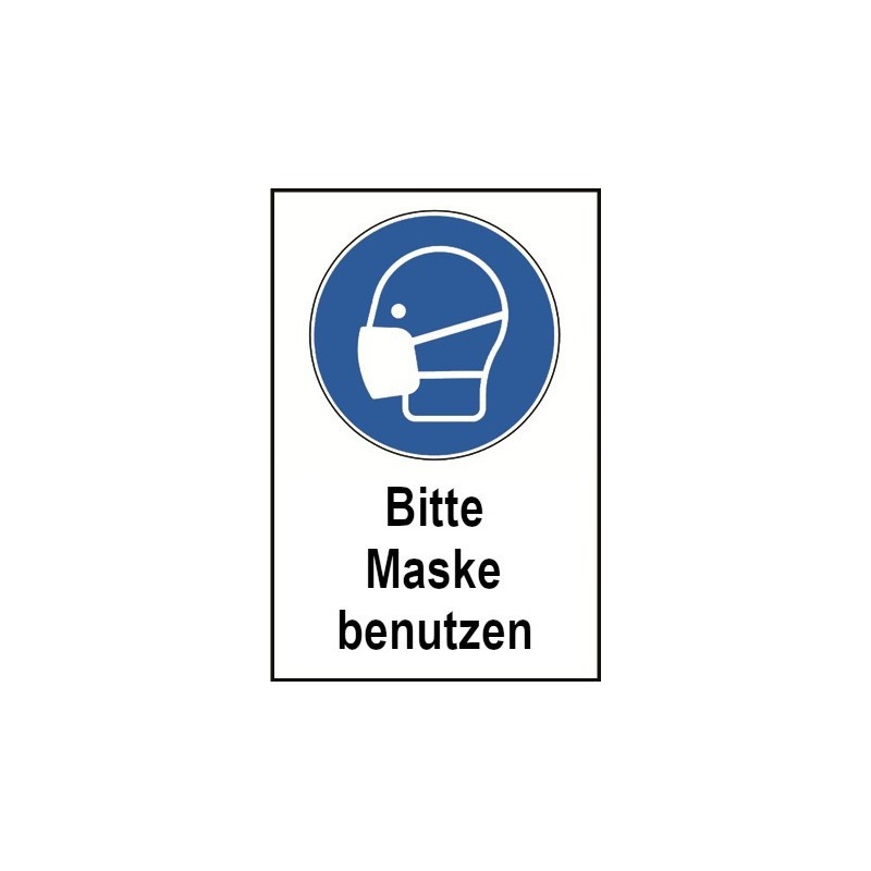 Kombischild „Bitte Maske benutzen“, praxisbewährt