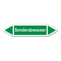 Rohrleitungskennzeichnung „Sonderabwasser“, Etikett zum Aufkleben