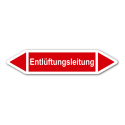 Rohrleitungskennzeichnung „Entlüftungsleitung“, Etikett zum Aufkleben