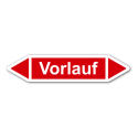 Rohrleitungskennzeichnung „Vorlauf“, Etikett zum Aufkleben