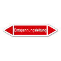 Rohrleitungskennzeichnung „Entspannungsleitung“, Etikett zum Aufkleben