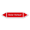 Rohrleitungskennzeichnung „Solar Vorlauf“, Etikett zum Aufkleben