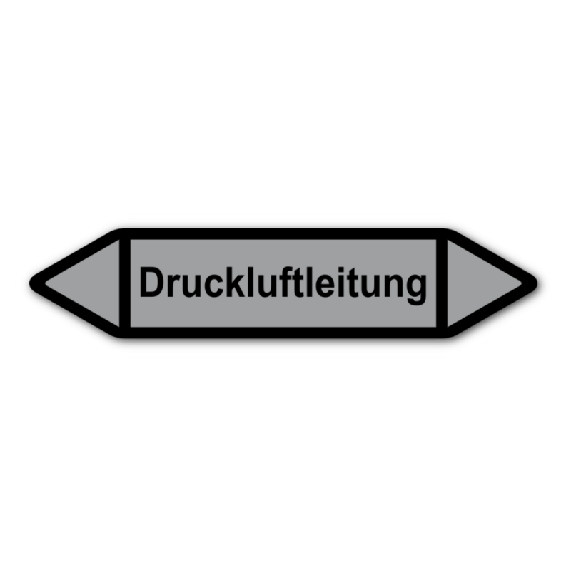 Rohrleitungskennzeichnung „Druckluftleitung“, Etikett zum Aufkleben