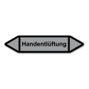 Rohrleitungskennzeichnung „Handentlüftung“, Etikett zum Aufkleben