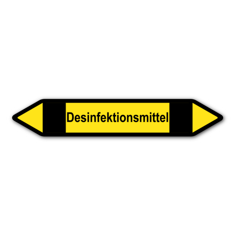 Rohrleitungskennzeichnung „Desinfektionsmittel“, Etikett zum Aufkleben