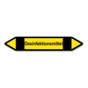 Rohrleitungskennzeichnung „Desinfektionsmittel“, Etikett zum Aufkleben
